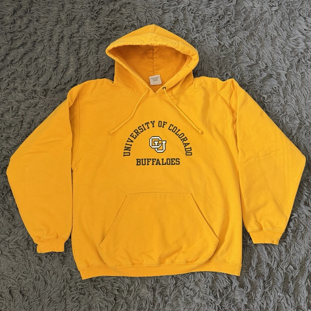 Vintage Colorado Buffalos Hoodie Size Large Made In USA 90s College Sports